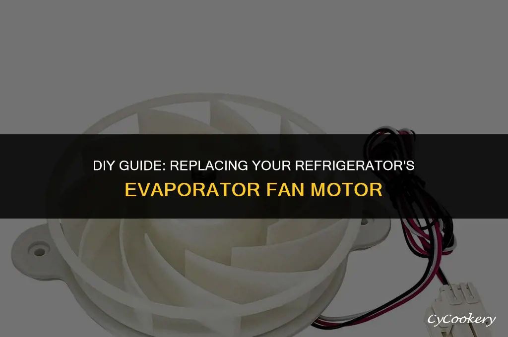how to replace evaporator fan motor fan refrigerator