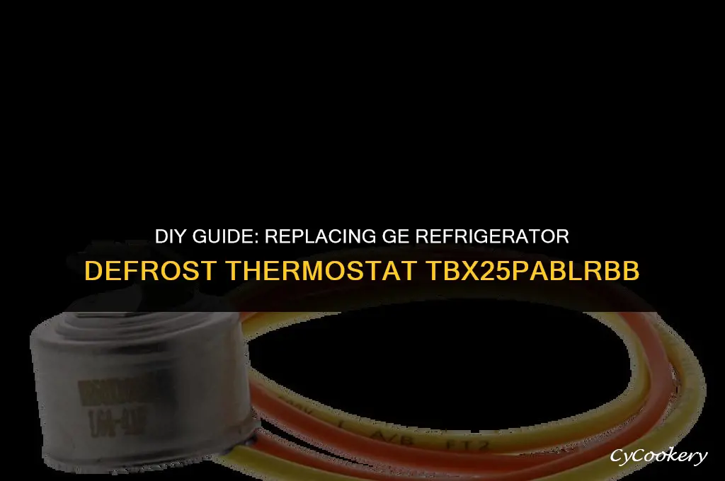 how to replace ge refrigerator defrost thermostat tbx25pablrbb