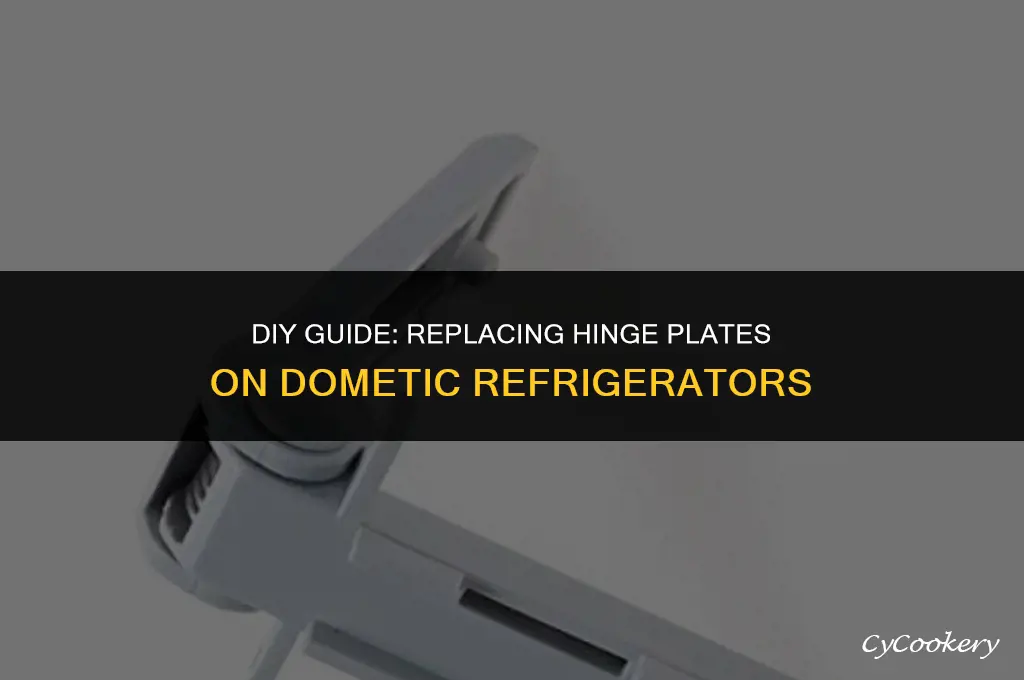 how to replace hinge plate on dometic refrigerator