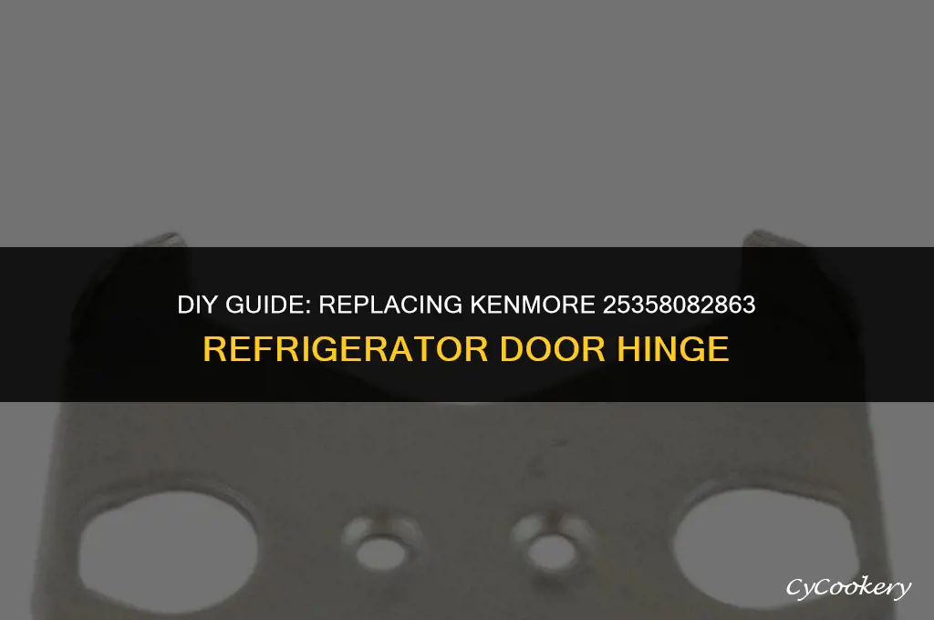 how to replace kenmore 25358082863 refrigerator door hinge