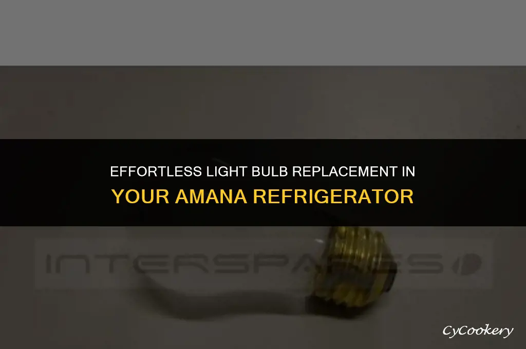 how to replace light bulb in amana refrigerator