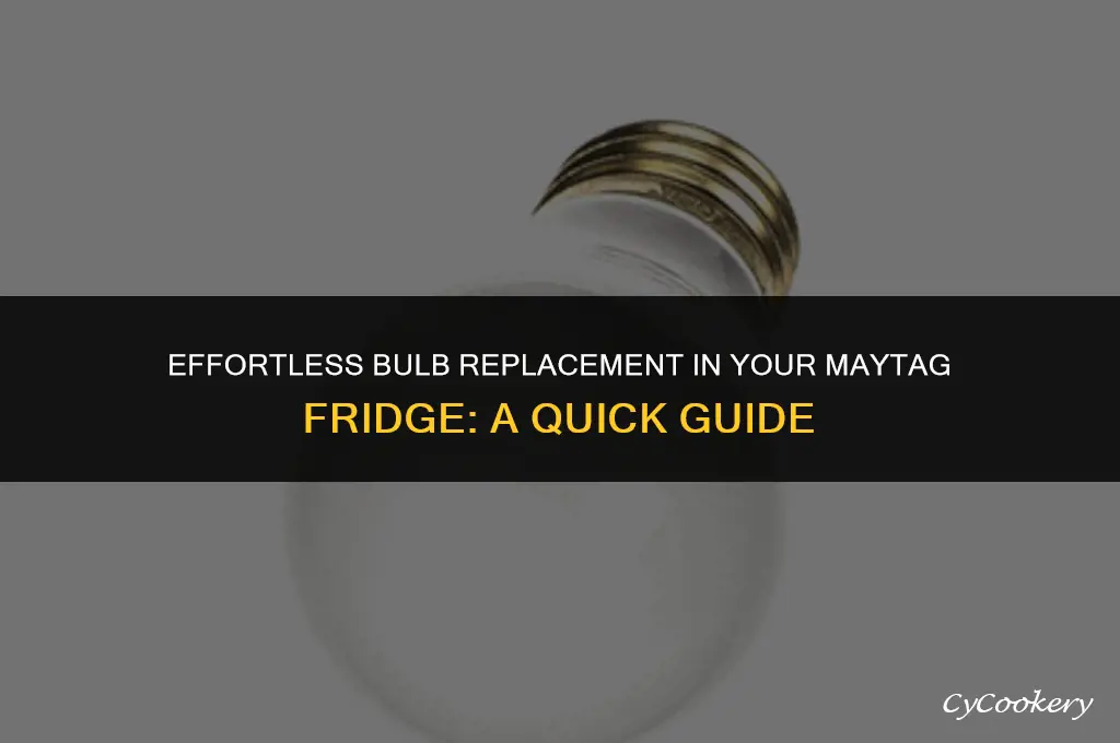 how to replace light bulb in maytag refrigerator