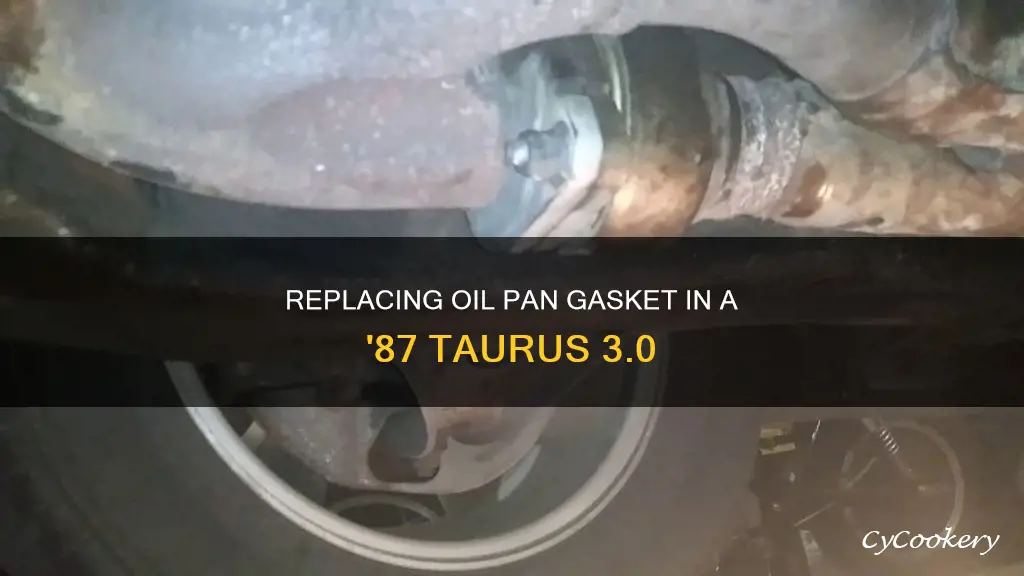 how to replace oil pan gasket 1987 taurus 3.0