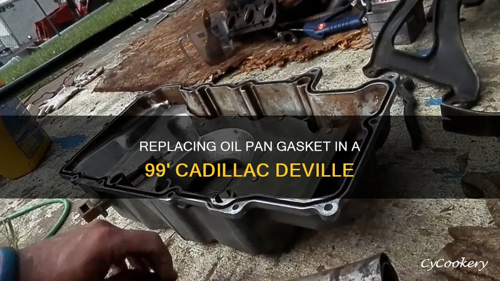 how to replace oil pan gasket 1999 cadillac deville