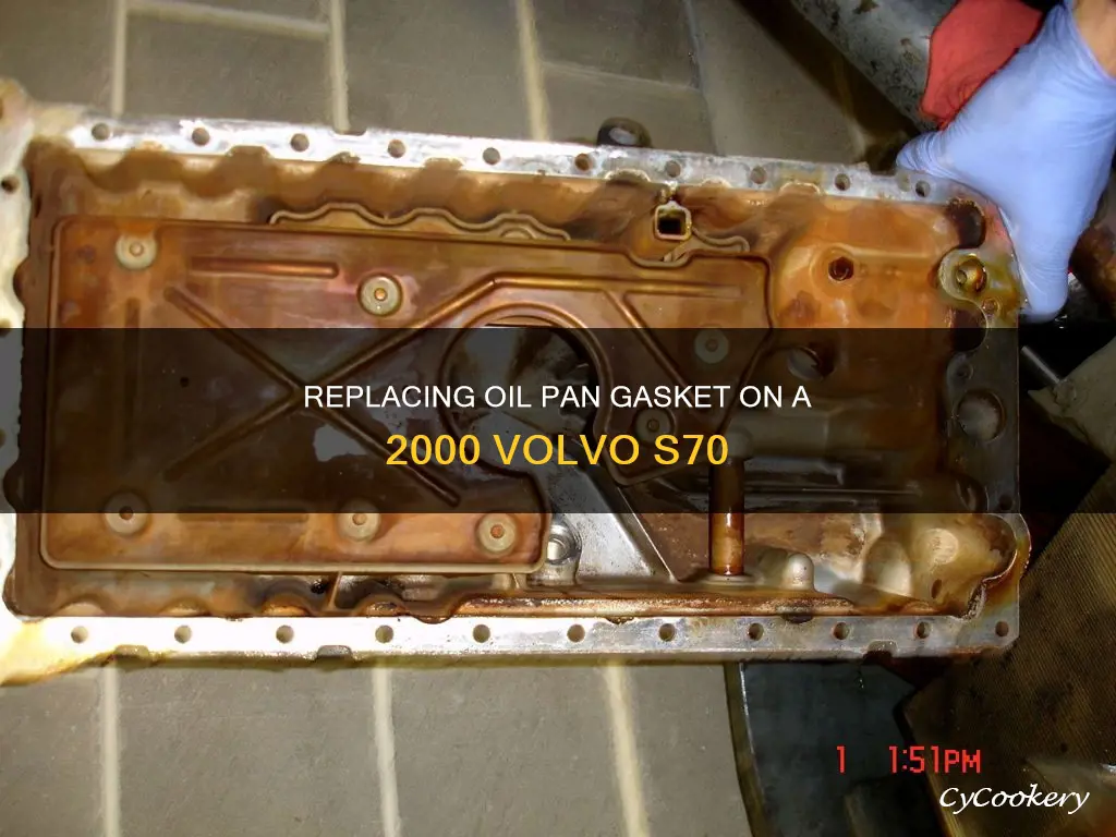 how to replace oil pan gasket 2000 volvo s70