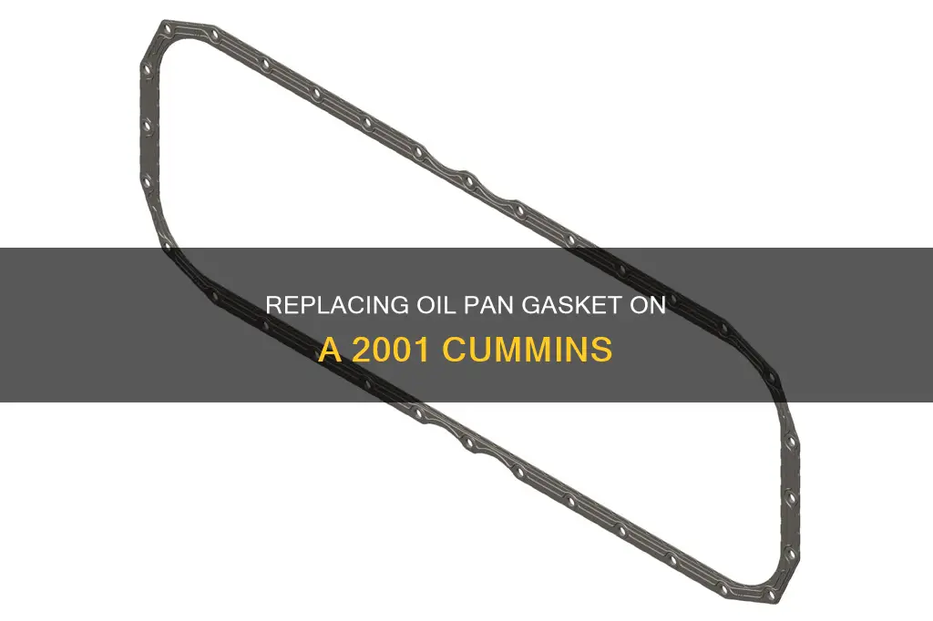 how to replace oil pan gasket 2001 cummins