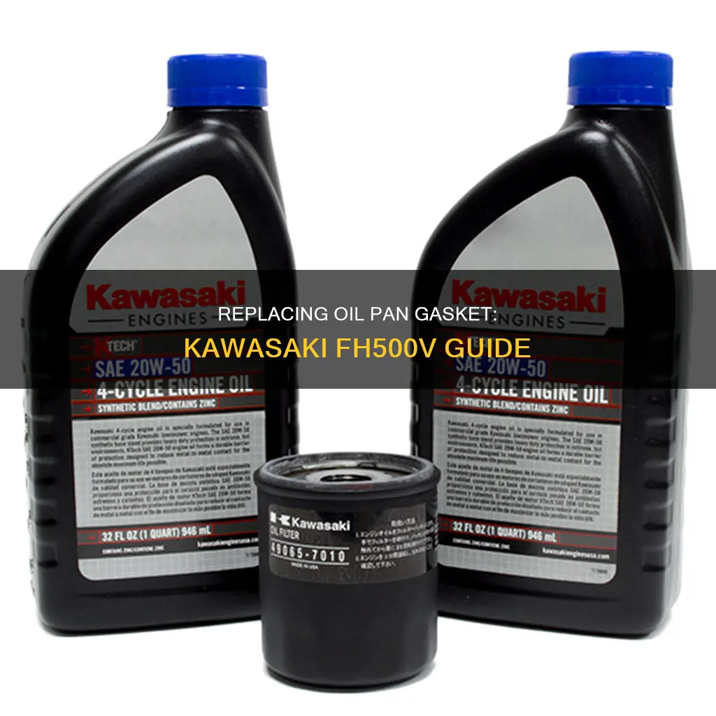 how to replace oil pan gasket kawasaki fh500v