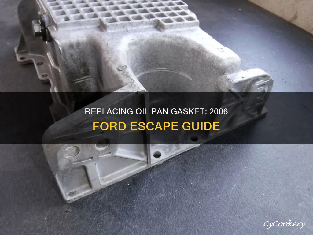 how to replace oil pan gasket on 2006 ford escape