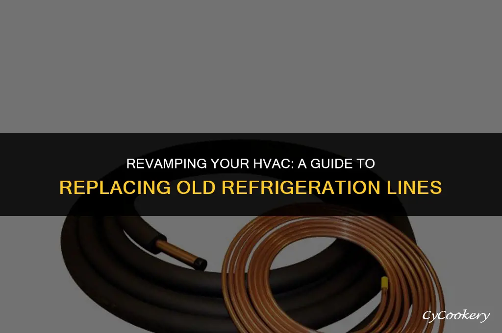 how to replace old refrigeration lined on hvac system