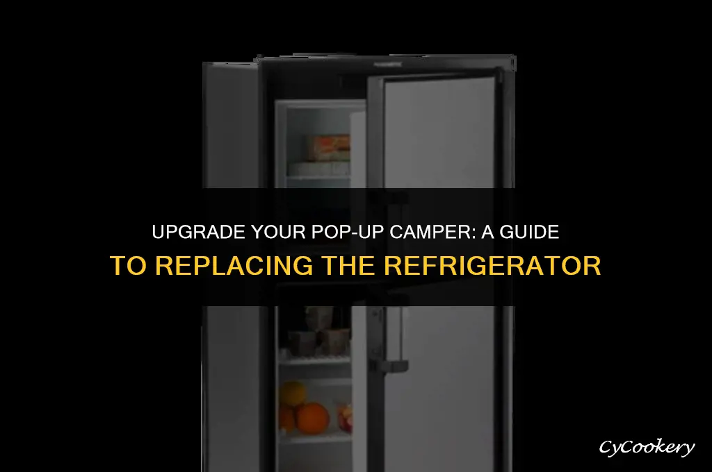 how to replace refrigerator in pop up camper
