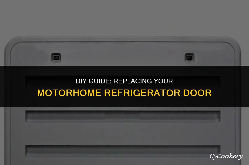 how to replace the door on motor home refrigerator