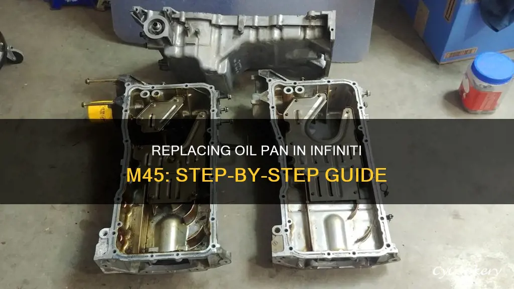 how to replace the oil pan in a infiniti m45