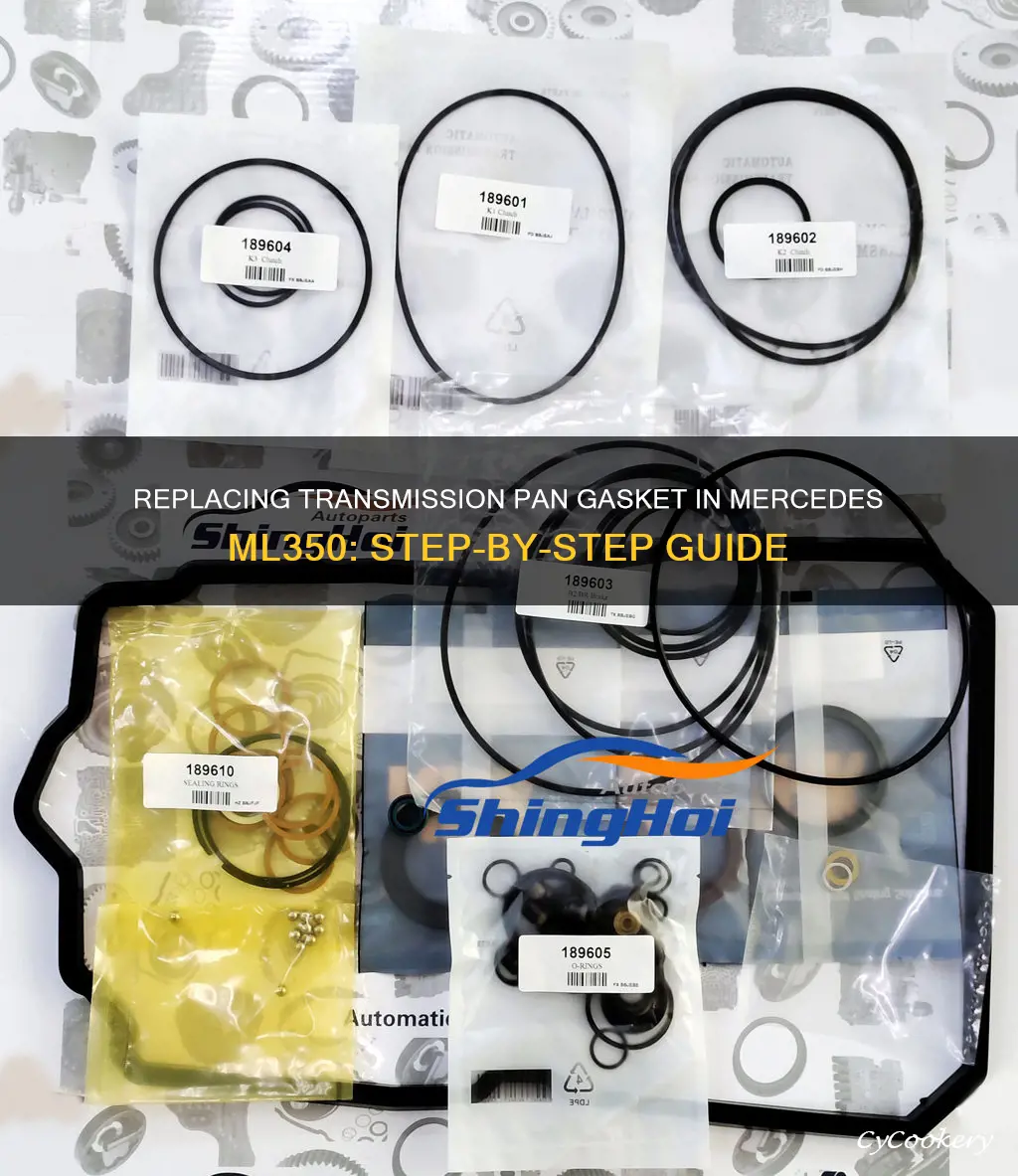 how to replace transmission pan gasket 2003 mercedes ml350