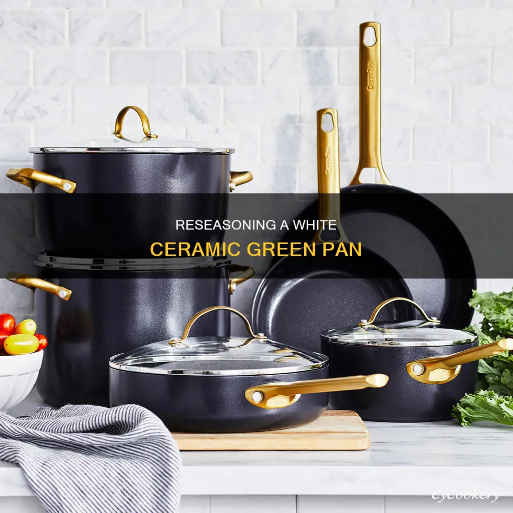 how to reseason a white ceramic green pan