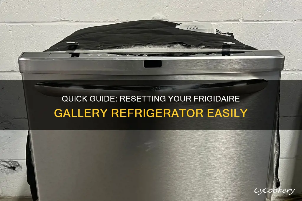 how to reset a frigidaire gallery refrigerator