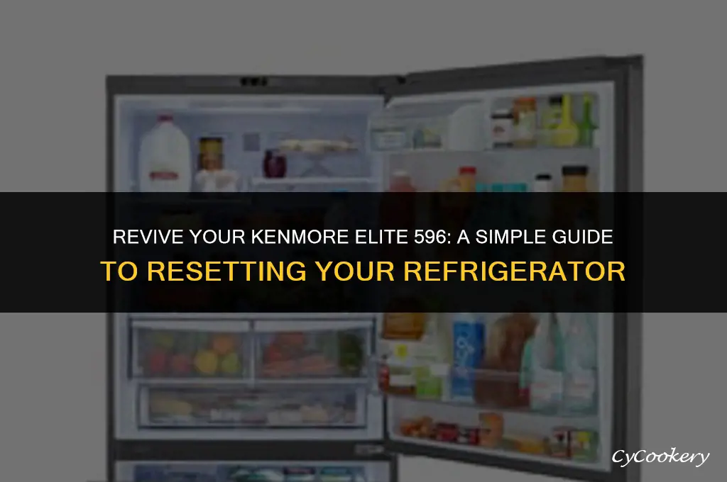 how to reset a kenmore elite refrigerator 596