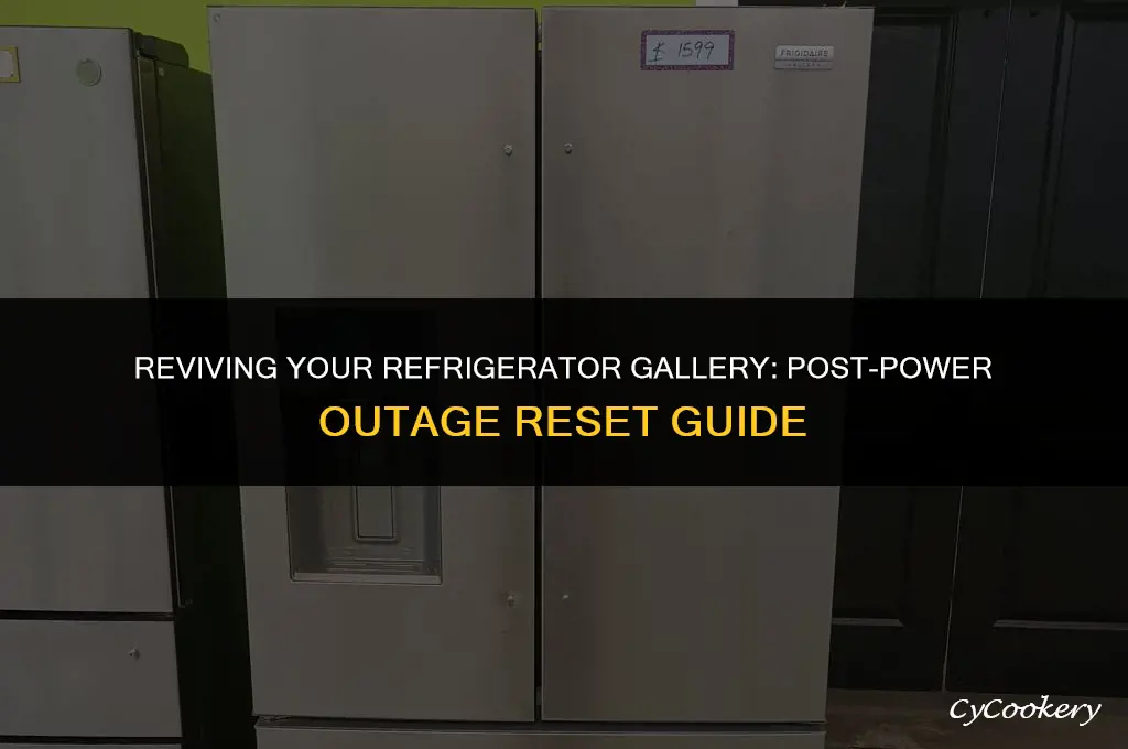 how to reset a refrigerator gallery after power outage