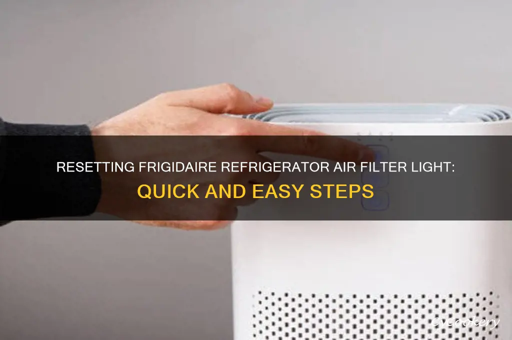 how to reset air filter light on frigidaire refrigerator