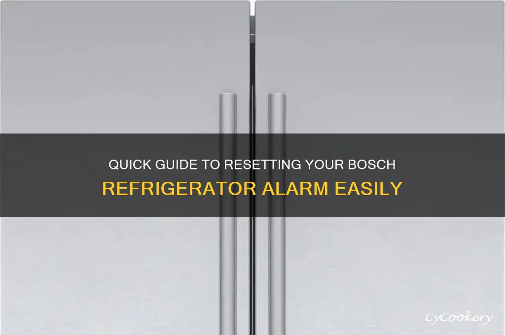 how to reset alarm on bosch refrigerator