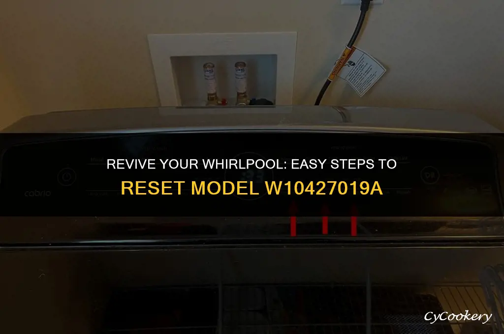 how to reset digital whirlpool refrigerator model w10427019 a