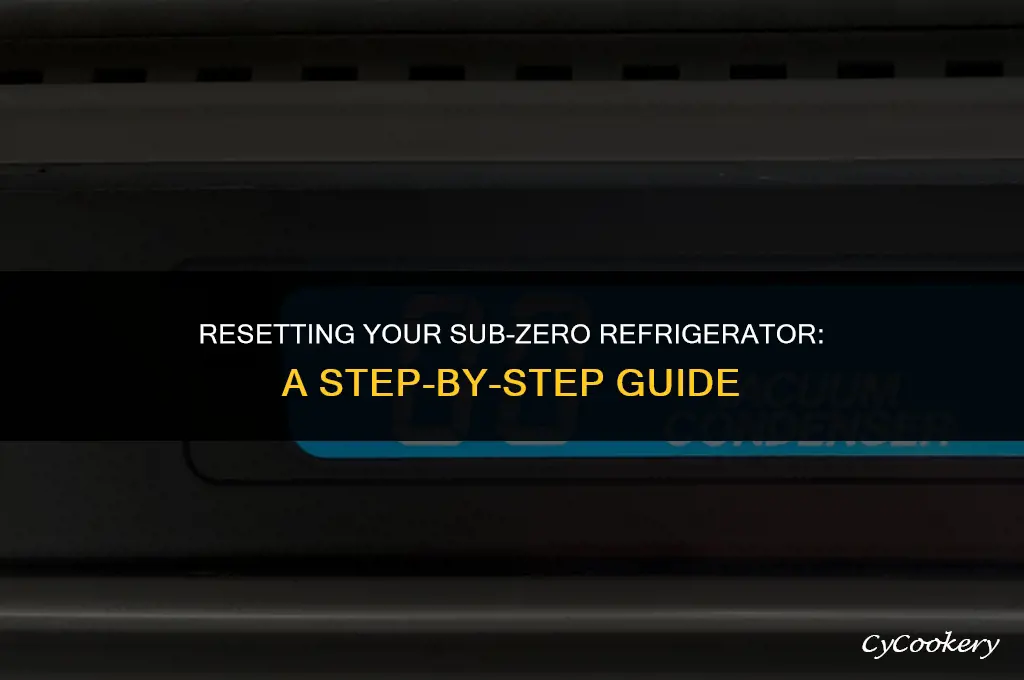 how to reset ec code on sub zero refrigerator