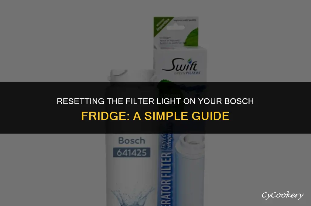 how to reset filter light on bosch refrigerator