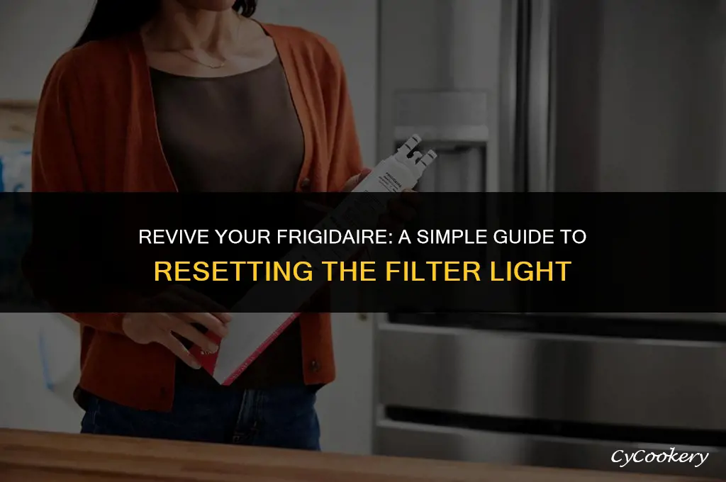 how to reset filter light on frigidaire refrigerator
