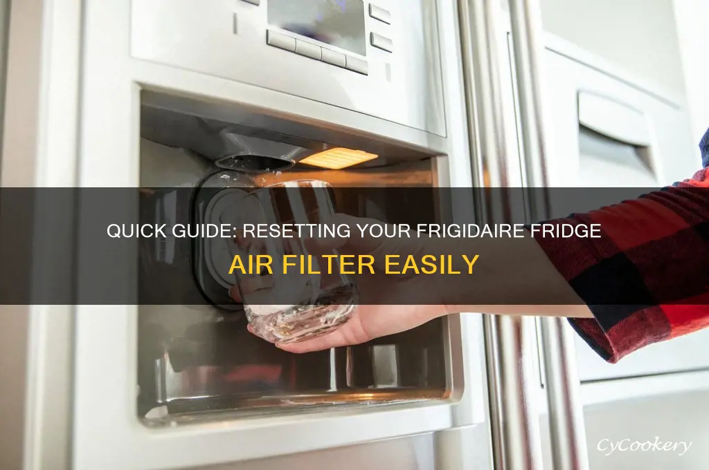 how to reset frigidaire refrigerator air filter