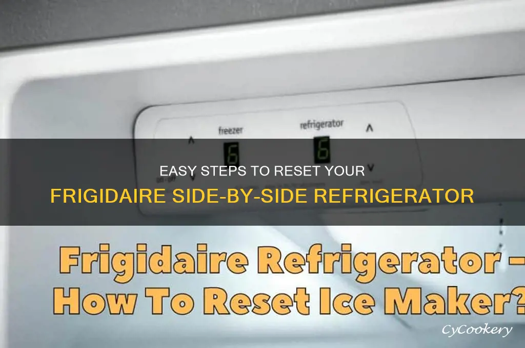 how to reset frigidaire side by side refrigerator