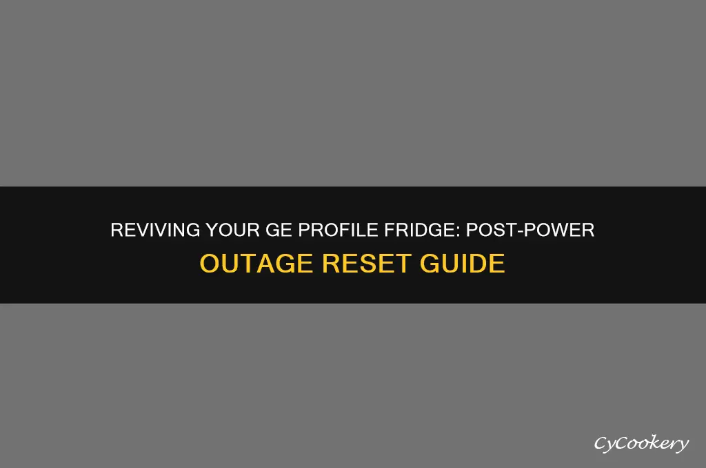 how to reset ge profile refrigerator after power outage