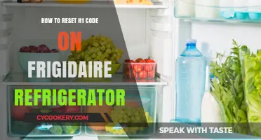 Resetting H1 Code on Frigidaire Refrigerator: Quick and Easy Steps