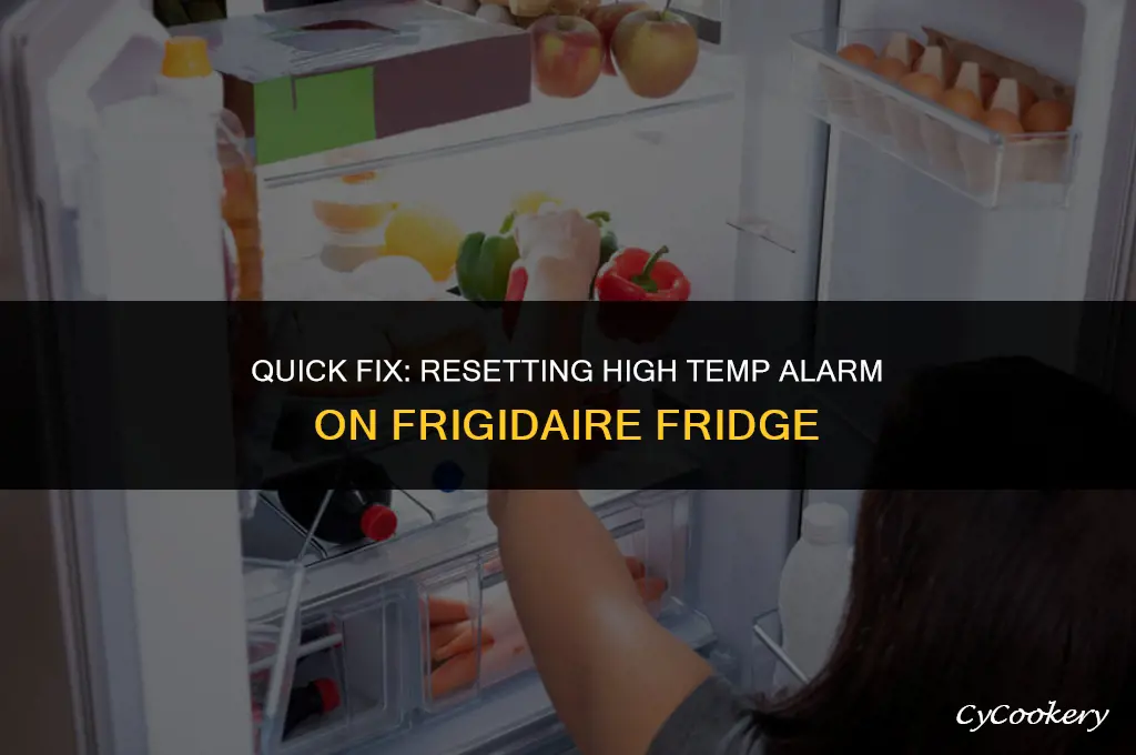 how to reset high temp alarm on frigidaire refrigerator