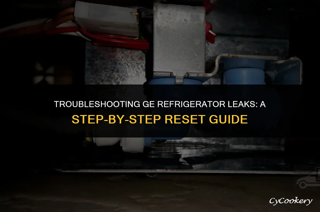 how to reset leak detected on ge refrigerator