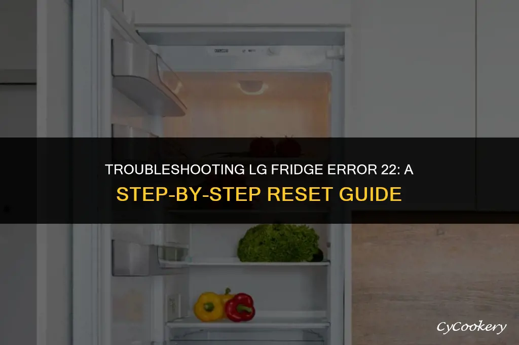 how to reset lg refrigerator with code 22