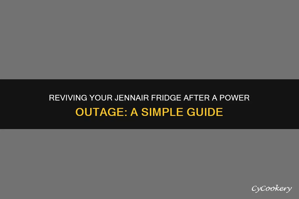 how to reset power outage jenn air refrigerator