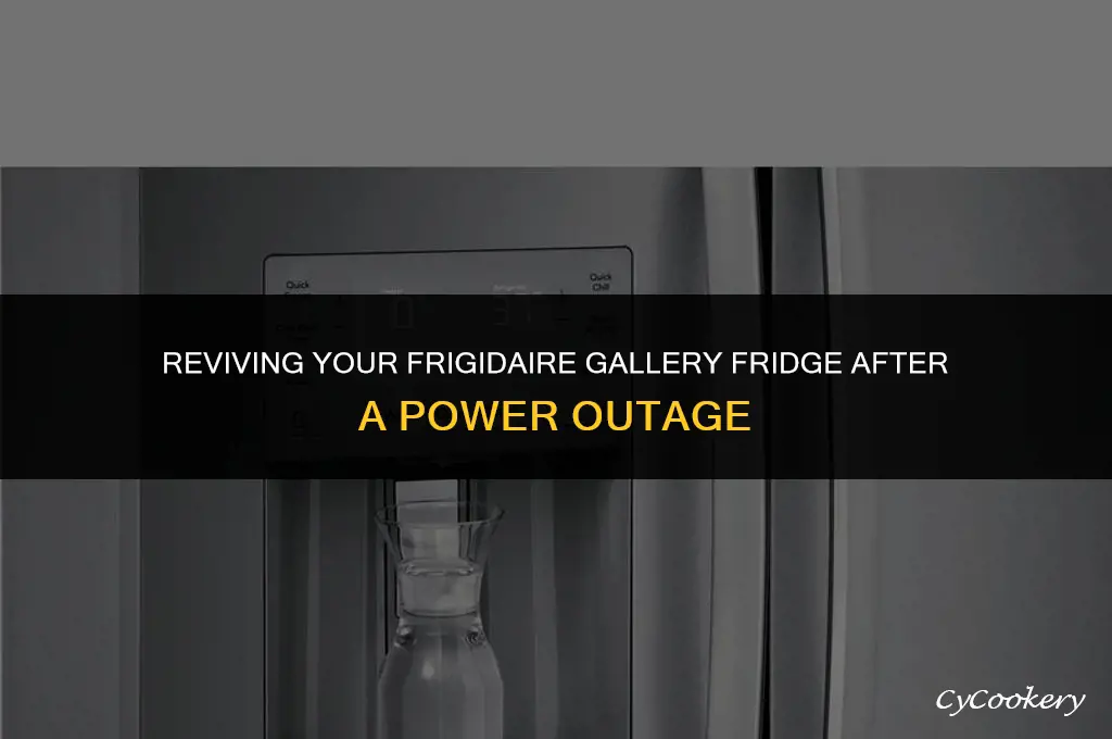 how to reset power outage on frigidaire gallery refrigerator