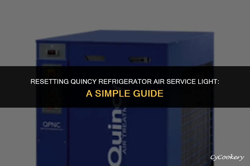 how to reset quincy refrigerator air service light