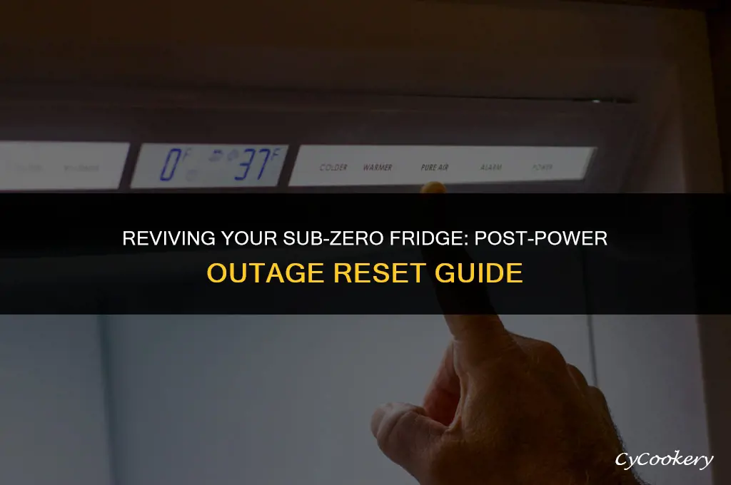 how to reset sub zero refrigerator after power outage
