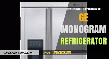 Mastering Your GE Monogram Fridge: A Guide to Temperature Reset