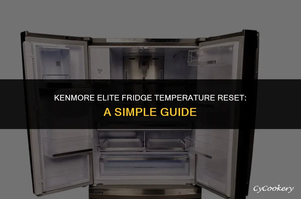 how to reset temperature on kenmore elite refrigerator