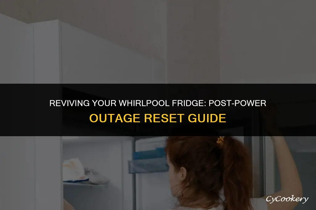 how to reset whirlpool refrigerator after power outage