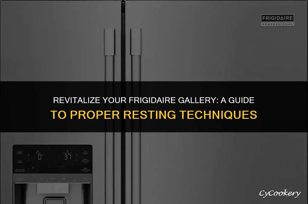 how to rest a frigidaire gallery french door refrigerator
