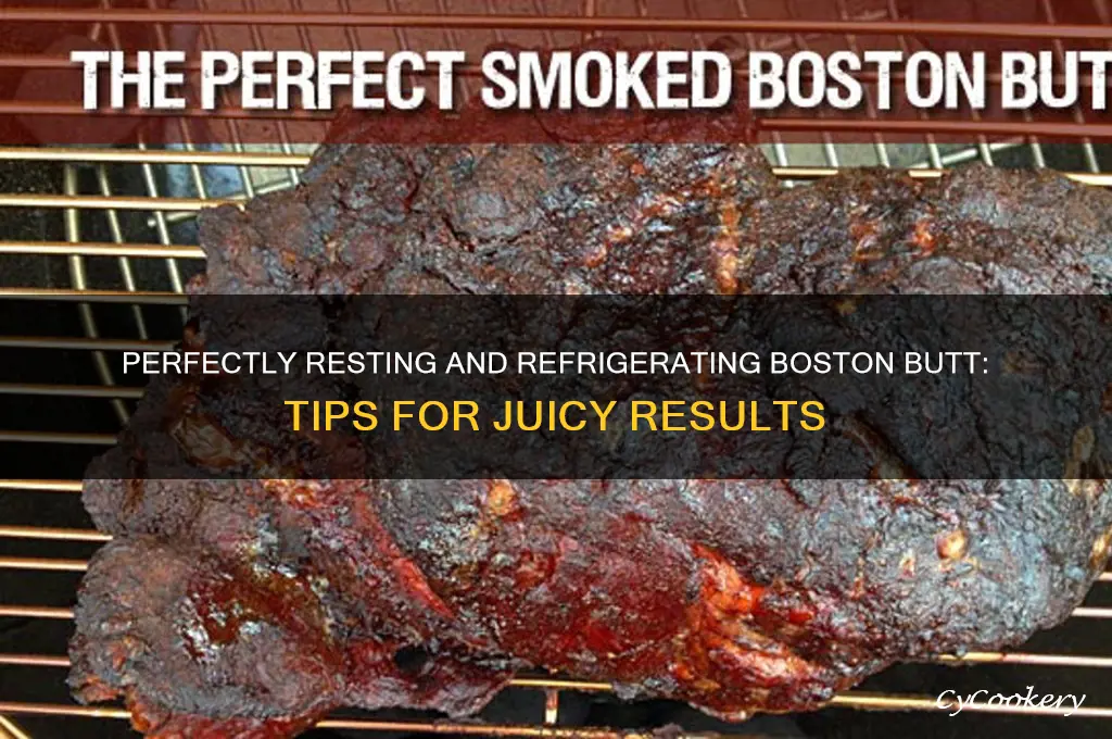 how to rest and refrigerate boston butt