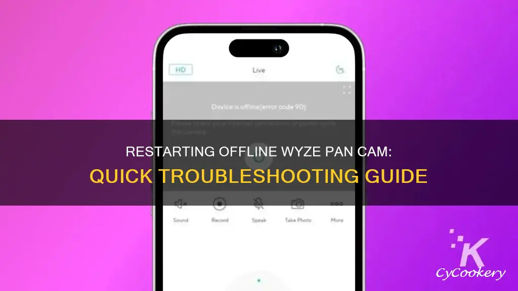how to restart a wyze pan cam that went offline