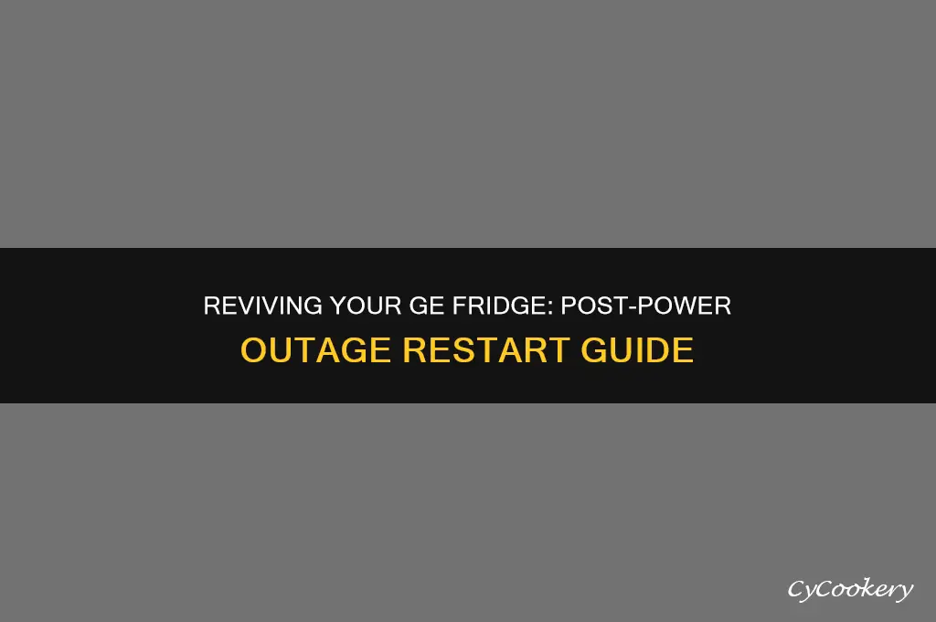 how to restart ge refrigerator after power outage