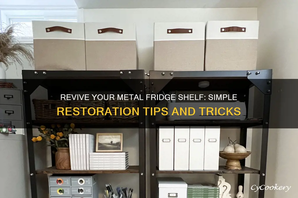 how to restore a metal refrigerator shelf