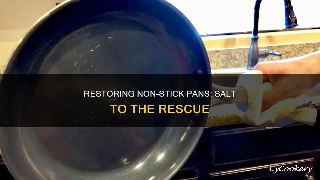 how to restore non stick pan with salt