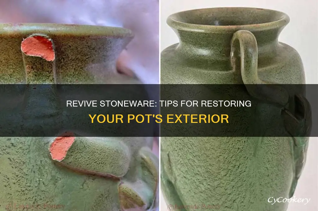 how to restore outside of stoneware cooking pot