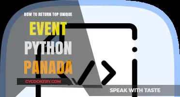 Finding Unique Events with Python and Pandas