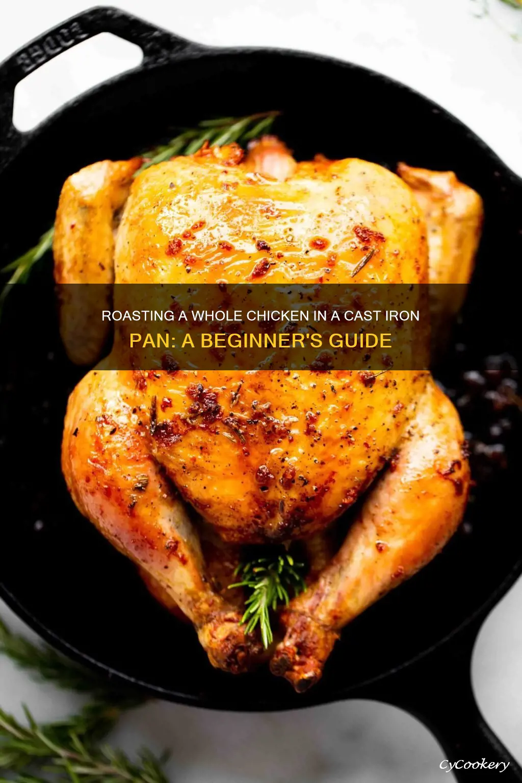 how to roast whole chicken in cast iron pan